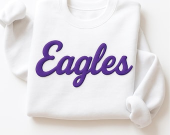 Custom Puff Embossed Sweatshirt - Personalized Raised Text Hoodie, Trendy 3D Lettering, Custom Name Gift, Unique Cozy Pullover