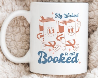 Bookaholic mug, All Booked, birthday gift, best friend, reading gift, mug, book worm gift, book club present, reading fandom, Book lover Mug