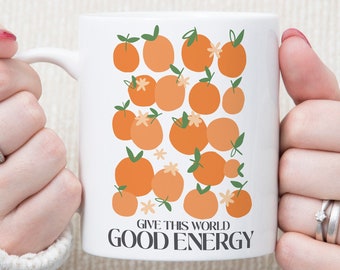 Good Energy Mug, Self Care Mental Health Gift, Motivational Quotes, Mindfulness, Inspirational Mug, Positive Affirmations