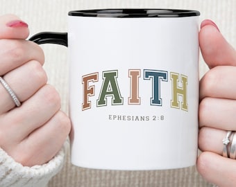 Faith Mug: Inspirational Bible Verse, Christian Gift, Christian Mug, Scripture, Bible Verse, Religious Mug, Jesus Mug Gift, Gift For Mom