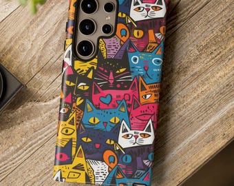 Cartoon Cat Phone Case: Durable Protective Cover