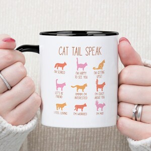 Cat Mug | Cat Tail Speak | crazy cat lady mug | gifts for cat lovers | Cat Lover Gift Mug