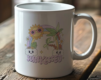Geschenk für sie, Sommerbecher, süße Tasse, Sommerzeit, Hallo Sommer, Kaffee, Kaffeetasse, Sommerdekor, Sommergeschenk, Geschenk, Sommergeschirr