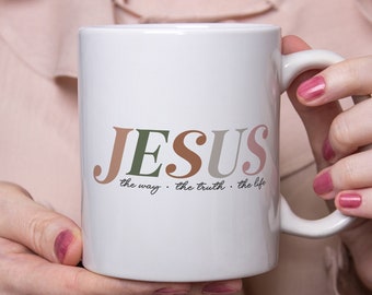 Jesus Mug: Inspirational Christian Gift, Bible Verse Mug, Christian Mug, Scripture, Bible Verse, Religious Mug, Jesus Mug Gift, Gift For Mom