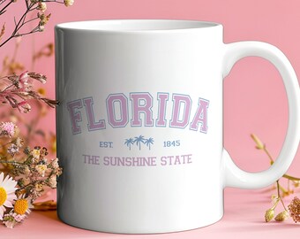 Florida Sunshine Coffee Mug, Summertime Gift, Summer Mug, Cute Mug, Summer Dishes, Summertime, Coffee Mug, Summer Gift