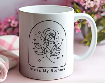 Bless My Blooms-mok: koffiekopje lentebloemen