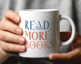 Tazza "Leggi di più": un regalo in stile retrò per gli amanti dei libri.