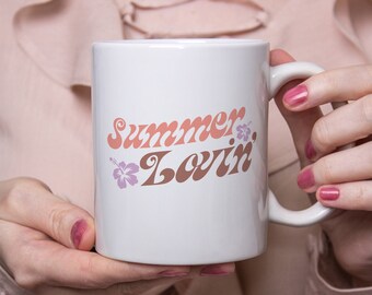 Sommer Lovin Kaffeetasse, Sommer-Dekor-Geschenk, Sommer-Becher, süsser Becher, Sommer-Gerichte, Sommerzeit, Kaffeebecher, Geschenk, Sommer-Geschenk