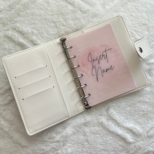 Agenda A7 personnalisé/tableau de bord pour classeur budgétaire - Or rose rose