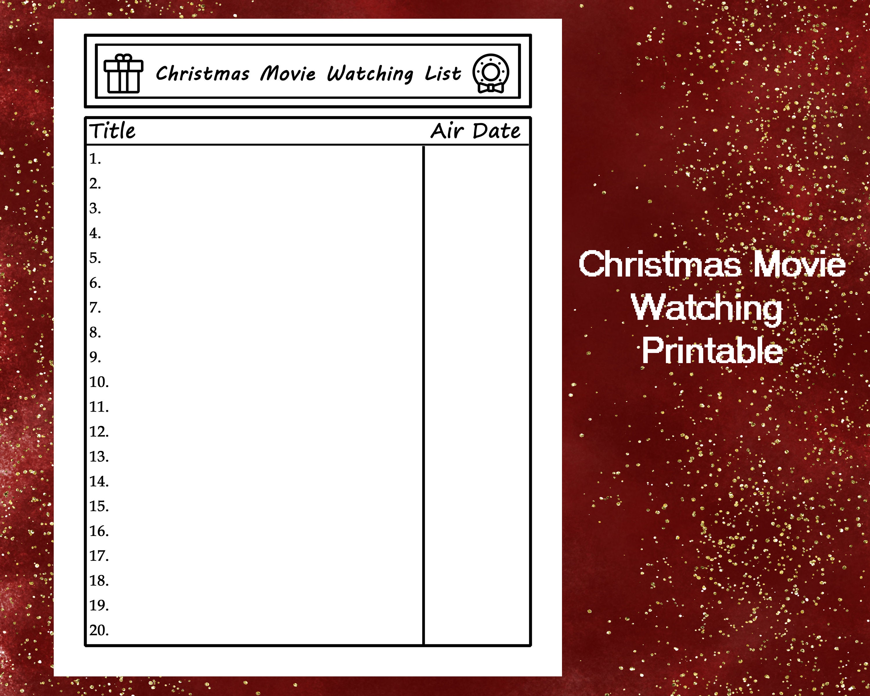 Christmas Movie List Printable - Il Fullxfull.5399222850 1kpr 