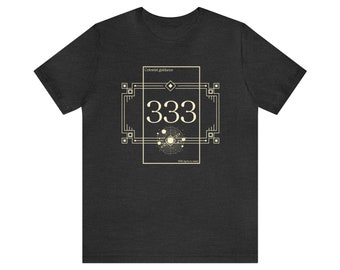 333 Angel Number, Unisex Jersey Short Sleeve Tee, Spiritual Shirt, Sacred Geometry Shirt, Divine Guidance T-Shirt