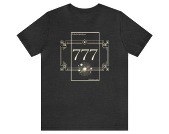 777 Angel Number, Unisex Jersey Short Sleeve Tee, Spiritual Shirt, Sacred Geometry Shirt, Divine Guidance T-Shirt
