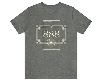 888 Angel Number, Unisex Jersey Short Sleeve Tee, Spiritual Shirt, Sacred Geometry Shirt, Divine Guidance T-Shirt