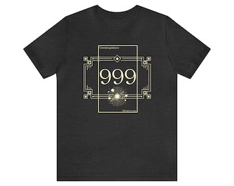 999 Angel Number, Unisex Jersey Short Sleeve Tee, Spiritual Shirt, Sacred Geometry Shirt, Divine Guidance T-Shirt
