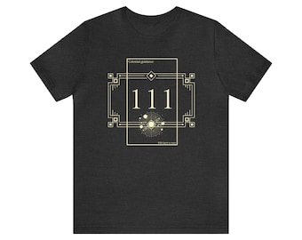 111 Angel Number, Unisex Jersey Short Sleeve Tee, Spiritual Shirt, Sacred Geometry Shirt, Divine Guidance T-Shirt