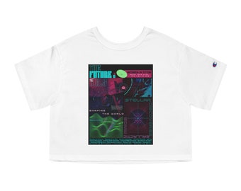 Future is Girls, Champion Brand Women's Heritage Cropped T-Shirt, Science Gift, Girl Power, STEMINIST, STEM shirt, Women in STEM