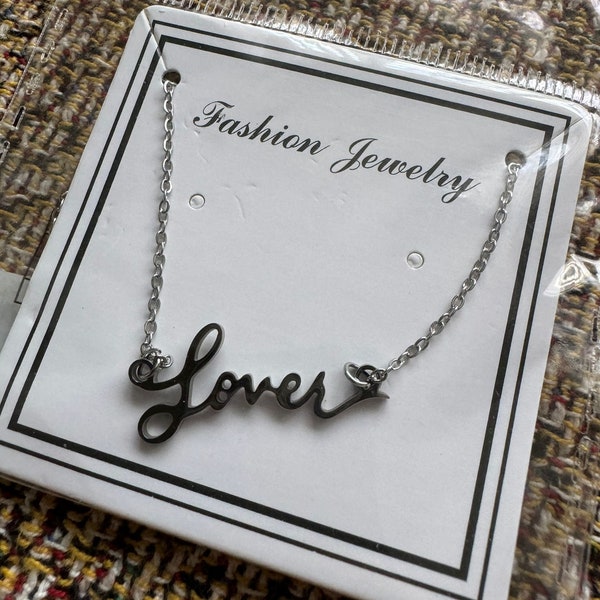 SWIFTIE NECKLACE | Aesthetic Necklace | Inspired Necklace | Lover Necklace | Cute Taylor Swift Inspired Steel Letter Detail Pendant Necklace