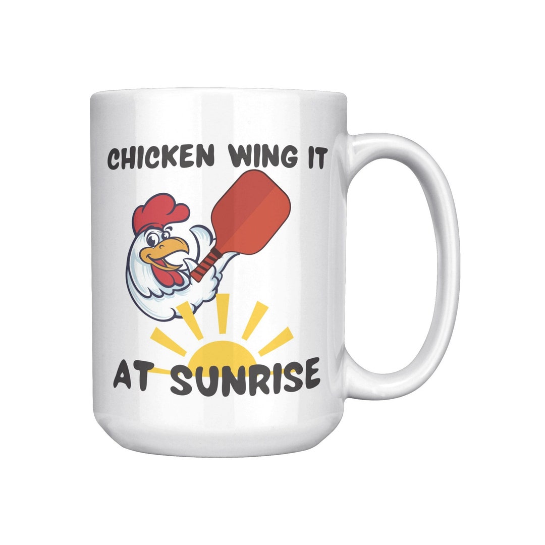 Pickleball Chicken Wing Sunrise Mug Coffee Mug 15 Oz Mug Etsy