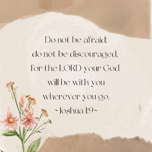 Bible Verses Joshua 1:9 sign