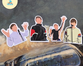 Britpop Damon Albarn 90s Era Minimalist Portrait Vinyl Glossy Die Cut Stickers