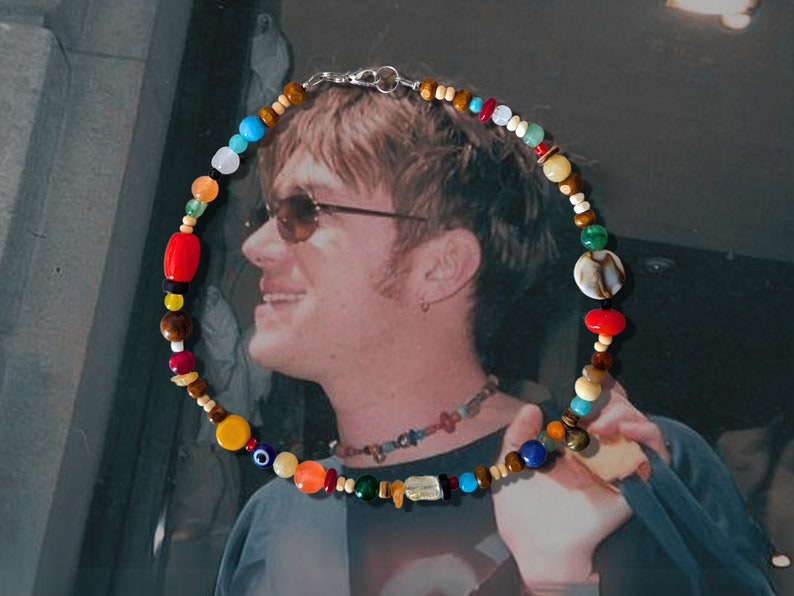 Damon Albarn Inspired 90s Necklace 40CM, 5CM EXTENSION CHAIN AVAILABLE image 1