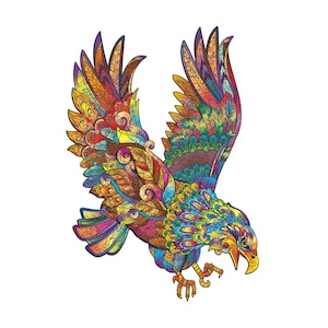 Adler Holzpuzzle: 207 Teile in Tierform, großes 3D-Dekor