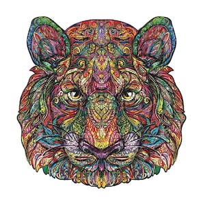 Majesty Tiger Wooden Jigsaw Puzzle: 210 Animal-Shaped Pieces