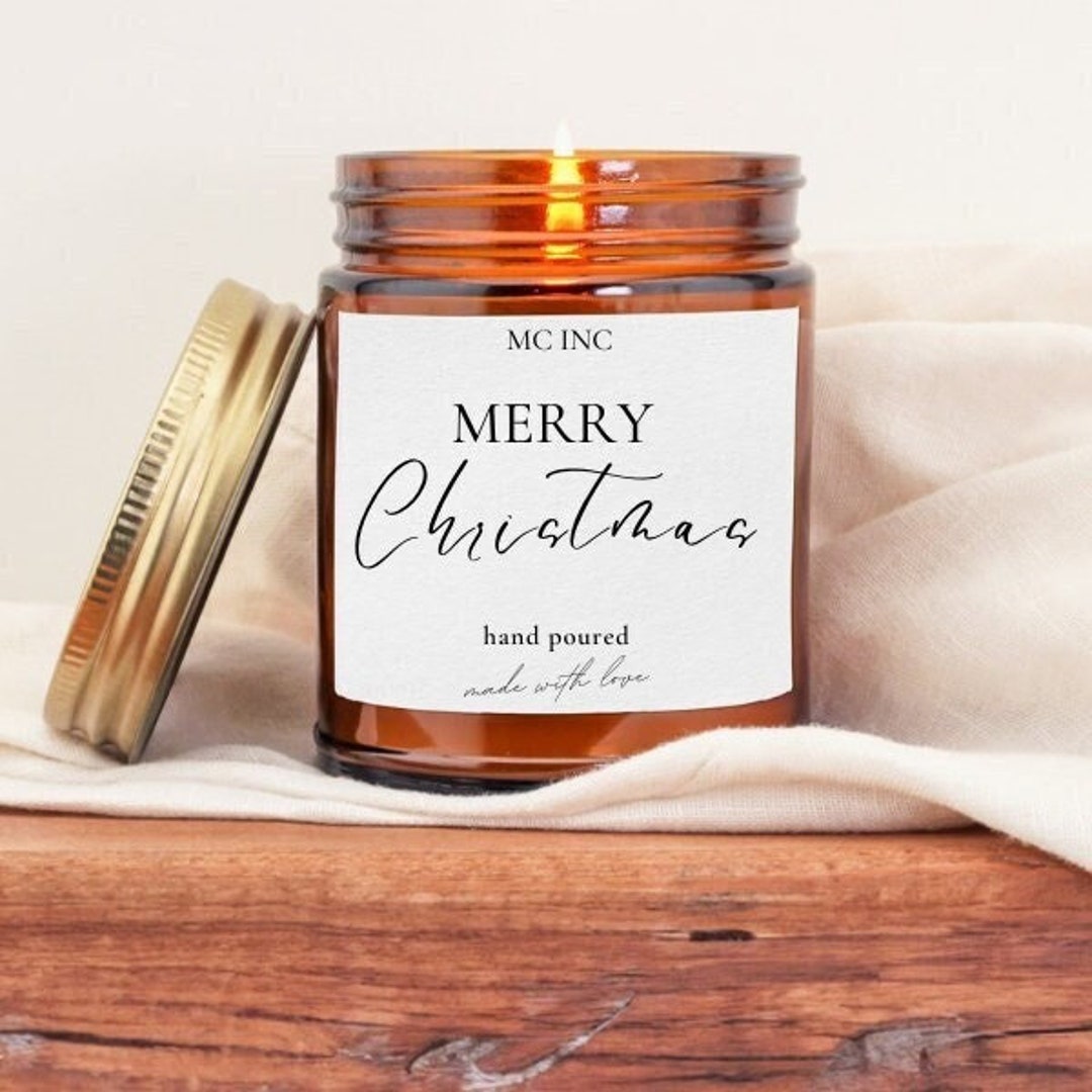 Merry Christmas Candle Christmas Gifts Holiday Gifts Stocking Stuffer Christmas Candle Gift for