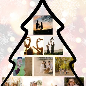 Kerstboom fotocollage kaart