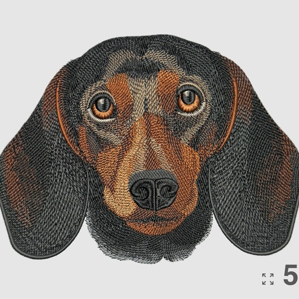 CUTE DACHSHUND Machine Embroidery Design-instant download