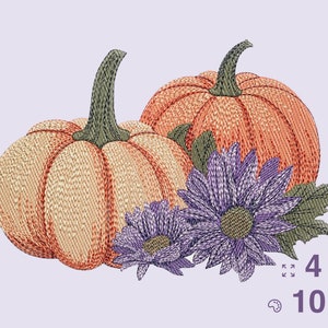 HERBST KÜRBIS Maschinenstickerei, Stickdatei Herbst, Erntedankfest Stickerei - sofort download