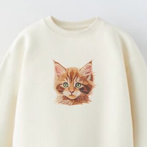 CUTE REALISTIC CAT Machine Embroidery Design Instant Download - Etsy ...