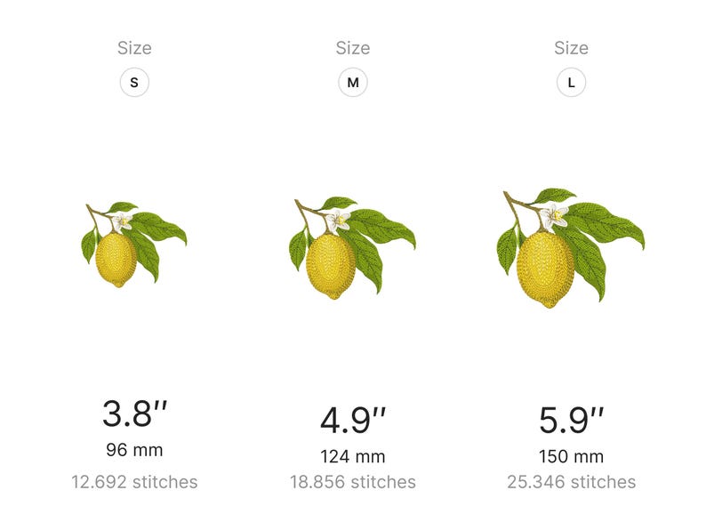 Lemon Branch Machine Embroidery Design – Summer Citrus Fruit With ...