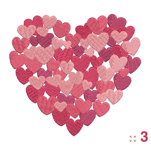Valentinstag Herz Stickdatei, Stickdatei zum Herunterladen