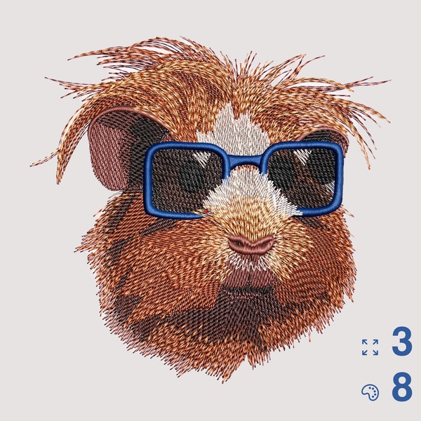 GUINEA PIG Machine Embroidery Design - instant download