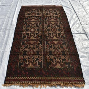4 x 7 Ft, Afghan Tribal Vintage Kuchi Rug, Oriental Geomatric Kilem Rug, Veg Dyed Rug, Nomadic Caucasian Rug, Living Room Rug, Area Rug