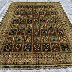 7 x 10 Ft/Oriental Turkmen Vintage Rug/Nomadic Bakhtiyari Designed Rug/Afghan Caucasian Geomatric Rug/Fine-Quality Rug/Veg Dyed Rug/Area Rug
