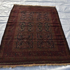 4 x 6 Ft, Afghan Tribal Vintage Kuchi Rug, Oriental Geomatric Kilem Rug, Veg Dyed Rug, Nomadic Caucasian Rug, Living Room Rug, Area Rug