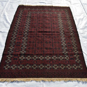 5 x 7 Ft, Afghan Tribal Vintage Kuchi Rug, Oriental Geomatric Kilem Rug, Veg Dyed Rug, Nomadic Caucasian Rug, Living Room Rug, Area Rug