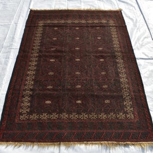 4 x 6 Ft, Afghan Tribal Vintage Kuchi Rug, Oriental Geomatric Kilem Rug, Veg Dyed Rug, Nomadic Caucasian Rug, Living Room Rug, Area Rug