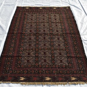4 x 6 Ft, Afghan Tribal Vintage Kuchi Rug, Oriental Geomatric Kilem Rug, Veg Dyed Rug, Nomadic Caucasian Rug, Living Room Rug, Area Rug