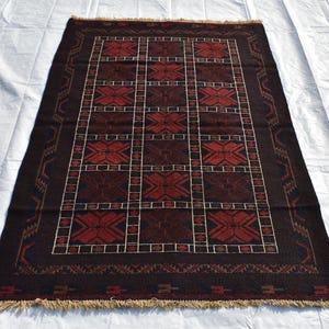 4 x 6 Ft, Afghan Tribal Vintage Kuchi Rug, Oriental Geomatric Kilem Rug, Veg Dyed Rug, Nomadic Caucasian Rug, Living Room Rug, Area Rug