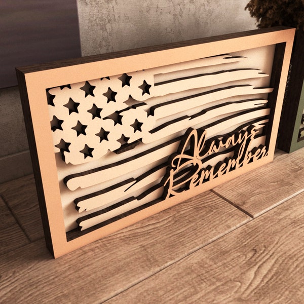 United States America Soldier Lightburn SVG, Laser Cut File,3d Layered flag Cut File,Art Piece for Glowforge,MultiLayer Laser Cut Files,Dxf