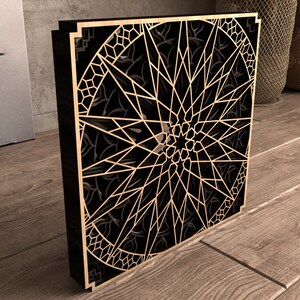 Digital File Star Lightburn Laser Cut files Multilayer Art, Glowforge SVG, DXF,Mandala, Laser Files for Woodworking,Pdf,dwg,wood