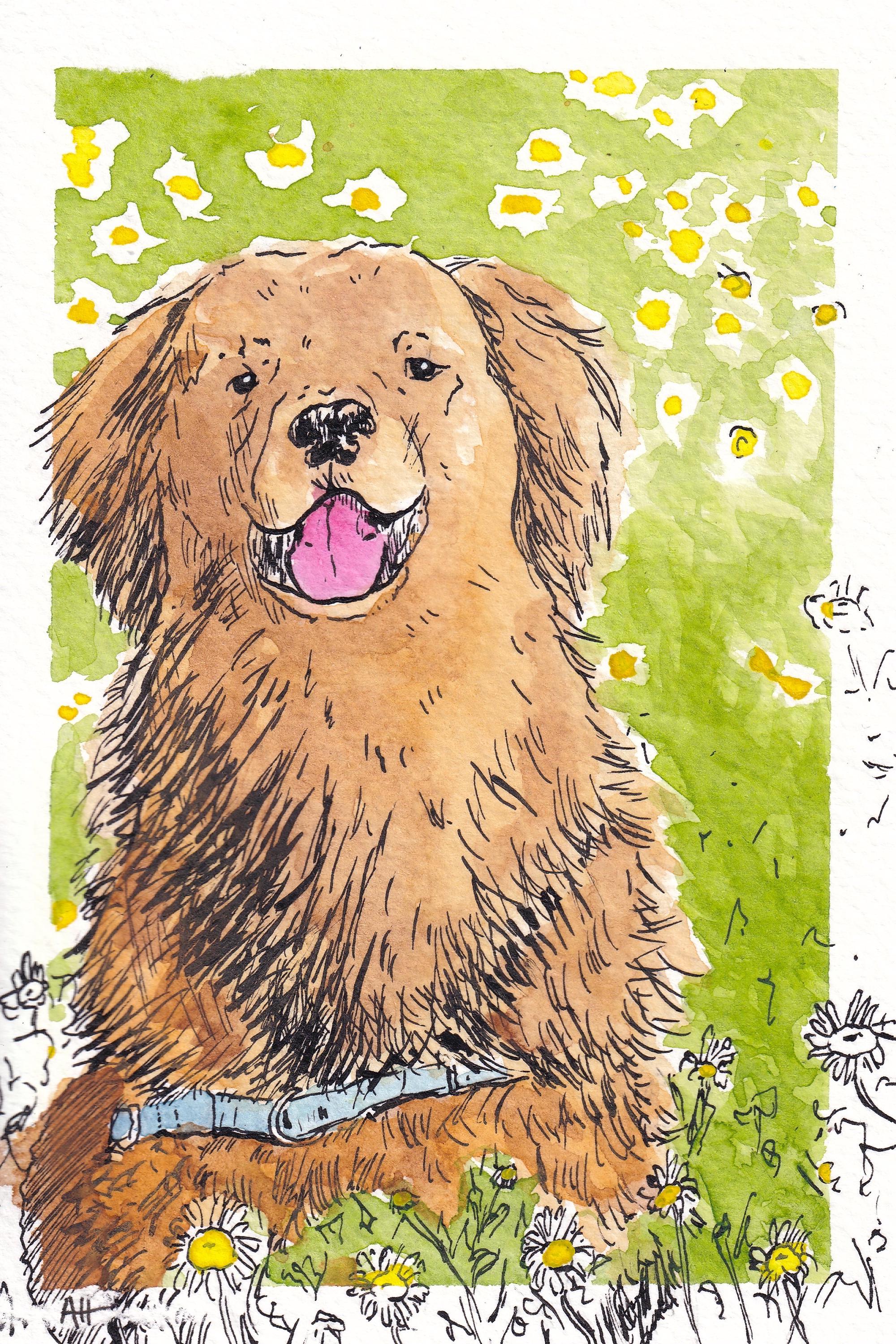 Printable Golden Retriever Dog Wall Art Digital Download - Etsy