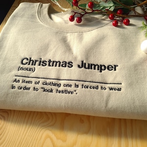 Lustiger Weihnachts-bestickter Pullover, Weihnachtspullover, Weihnachts-Definitions-Sweatshirt, lustiges Weihnachtsgeschenk, hässlicher Weihnachtspullover