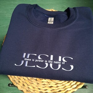 Embroidered Jesus Sweatshirt, Jesus Gift, Christian Gift, Christian Sweatshirt, Religious Gift, Religious Sweatshirt, Gift for Christian image 6