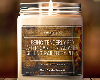 Smells Like Being Tenderly Fed After-care Bread After Getting Railed by Peeta Scented Soy Candle, HG Josh Hutcherson Funny Gift, Reader Gift