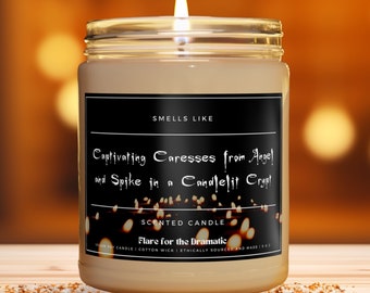 Smells Like Captivating Caresses from Angel and Spike in a Candlelit Crypt Scented Candle | Buffy Merch Candles, Funny Gift, Vampire Slayer