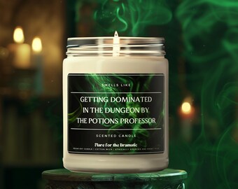 Smells Like Getting Dominated in the Dungeon by the Potions Professor Scented Candle, Funny gift for her, fictional men candles, sevmione